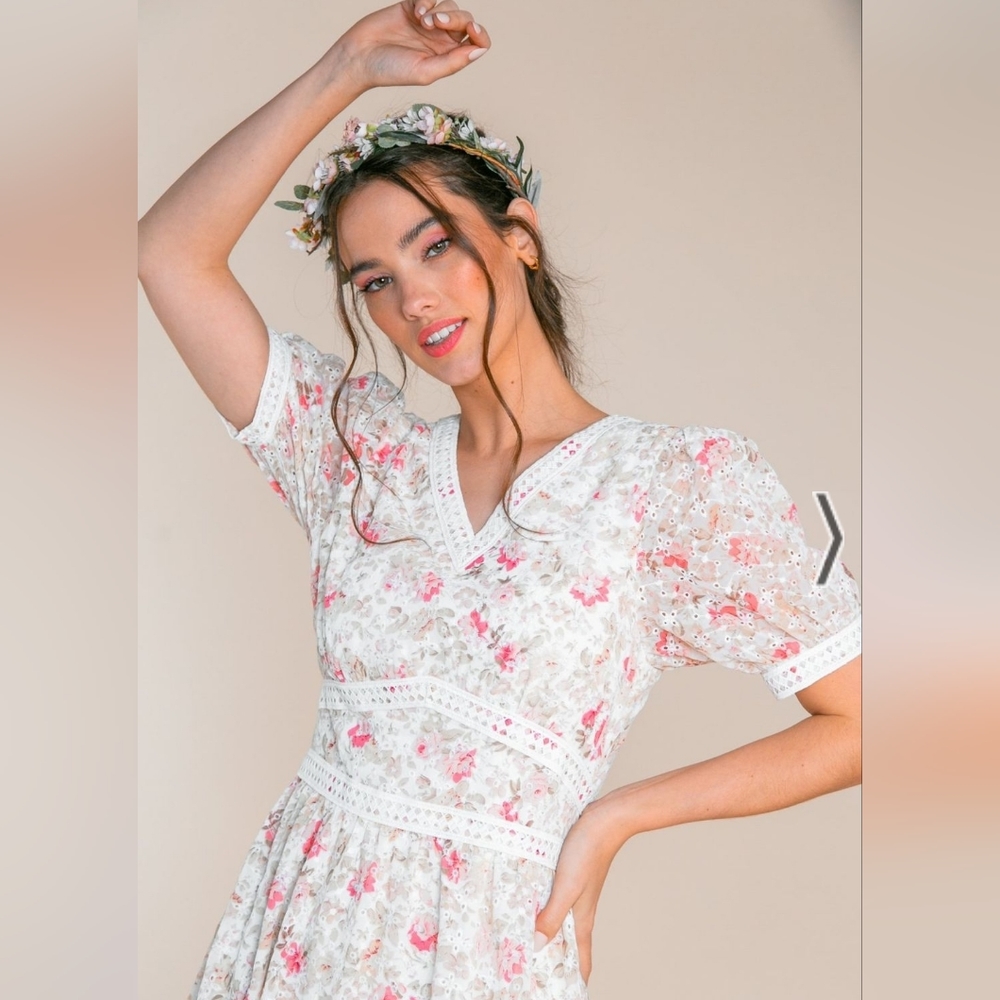 Essie Floral Eyelet Ivy City Dress 1x